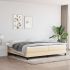 Pat box spring cu saltea, negru, 200x200 cm, textil GartenMobel Dekor