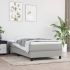Pat box spring cu saltea, gri deschis, 200x200 cm, textil GartenMobel Dekor