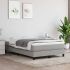 Pat box spring cu saltea, gri deschis, 200x200 cm, textil GartenMobel Dekor