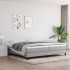 Pat box spring cu saltea, negru, 200x200 cm, textil GartenMobel Dekor