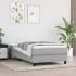 Pat box spring cu saltea, gri deschis, 200x200 cm, textil GartenMobel Dekor