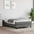 Pat box spring cu saltea, gri deschis, 120x200 cm, textil GartenMobel Dekor