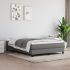 Pat box spring cu saltea, gri deschis, 140x190 cm, textil GartenMobel Dekor
