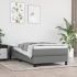 Pat box spring cu saltea, gri deschis, 80x200 cm, textil GartenMobel Dekor