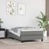 Pat box spring cu saltea, gri deschis, 90x200 cm, textil GartenMobel Dekor