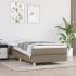 Pat box spring cu saltea, gri taupe, 90x200 cm, textil GartenMobel Dekor