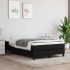 Pat box spring cu saltea, negru, 200x200 cm, textil GartenMobel Dekor