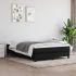 Pat box spring cu saltea, negru, 200x200 cm, textil GartenMobel Dekor