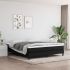 Pat box spring cu saltea, negru, 200x200 cm, textil GartenMobel Dekor