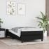 Pat box spring cu saltea, negru, 200x200 cm, textil GartenMobel Dekor