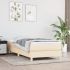Pat box spring cu saltea, crem, 80x200 cm, textil GartenMobel Dekor