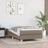 Pat box spring cu saltea, gri taupe, 90x200 cm, textil GartenMobel Dekor