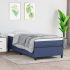 Pat box spring cu saltea, gri deschis, 100x200 cm, textil GartenMobel Dekor