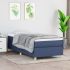 Pat box spring cu saltea, albastru, 90x200 cm, textil GartenMobel Dekor