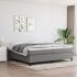 Pat box spring cu saltea, gri deschis, 200x200 cm, textil GartenMobel Dekor