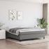 Pat continental cu saltea, gri deschis, 160x200 cm, textil GartenMobel Dekor