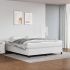 Pat box spring cu saltea, gri, 180x200 cm, piele ecologică GartenMobel Dekor