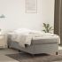 Pat box spring cu saltea, gri deschis, 140x190 cm, catifea GartenMobel Dekor