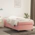Pat box spring cu saltea, roz, 90x200 cm, catifea GartenMobel Dekor