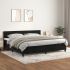 Pat box spring cu saltea, gri închis, 200x200 cm, catifea GartenMobel Dekor