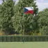 Steag Cehia și stâlp din aluminiu, 6,23 m GartenMobel Dekor
