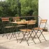 Set de bistro pliabil, 5 piese, lemn masiv de acacia și oțel GartenMobel Dekor
