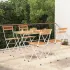 Set de bistro pliabil, 5 piese, lemn masiv de acacia și oțel GartenMobel Dekor