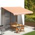 Pânză de rezervă copertină, galben și portocaliu, 4x3 m GartenMobel Dekor