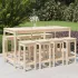 Set bar de grădină, 9 piese, alb, lemn masiv de pin GartenMobel Dekor