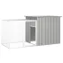 Coteț pentru iepuri, gri, 200x91x100 cm, oțel galvanizat GartenMobel Dekor