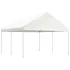 Foișor cu acoperiș, alb, 4,08x2,23x3,22 m, polietilenă GartenMobel Dekor