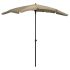 Umbrelă de grădină cu stâlp, verde, 200x130 cm GartenMobel Dekor