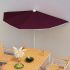 Umbrelă de grădină cu stâlp, roșu bordo, 180x90 cm, semirotundă GartenMobel Dekor