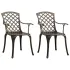 Scaune de grădină, 4 buc., negru, aluminiu turnat GartenMobel Dekor
