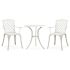 Set mobilier bistro, 3 piese, alb, aluminiu turnat GartenMobel Dekor