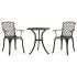 Set mobilier bistro, 3 piese, alb, aluminiu turnat GartenMobel Dekor