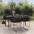 Set de servit masa pentru grădină, 7 piese, negru GartenMobel Dekor
