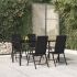 Set de mobilier pentru grădină, 5 piese, negru GartenMobel Dekor
