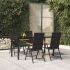 Set de mobilier pentru grădină, 5 piese, negru GartenMobel Dekor