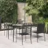 Set de servit masa pentru grădină, 5 piese, negru GartenMobel Dekor