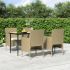 Set mobilier de grădină, cu perne, 3 piese, bej și negru GartenMobel Dekor