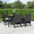 Set mobilier de grădină cu perne, 3 piese, negru GartenMobel Dekor