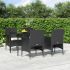 Set mobilier de grădină cu perne, 3 piese, negru GartenMobel Dekor