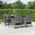 Set mobilier de grădină, cu perne, 3 piese, gri și negru GartenMobel Dekor