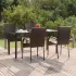 Set mobilier de grădină, 7 piese, negru, poliratan GartenMobel Dekor