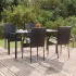 Set mobilier de grădină, 7 piese, negru, poliratan GartenMobel Dekor