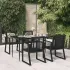 Set mobilier de grădină, 5 piese, negru, ratan PVC GartenMobel Dekor