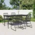 Set mobilier de grădină, 7 piese, negru, ratan PVC GartenMobel Dekor