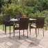 Set mobilier de grădină, 7 piese, negru, poliratan GartenMobel Dekor