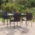 Set mobilier de grădină, 7 piese, negru, poliratan GartenMobel Dekor